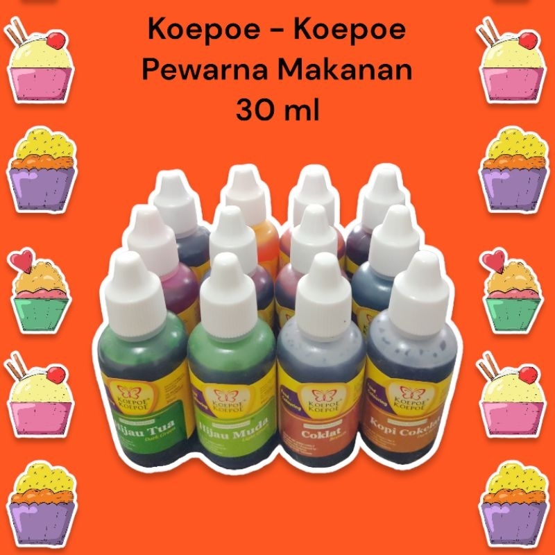 

Koepoe-Koepoe Pewarna Makanan / Pewarna Kue, murah berkualitas