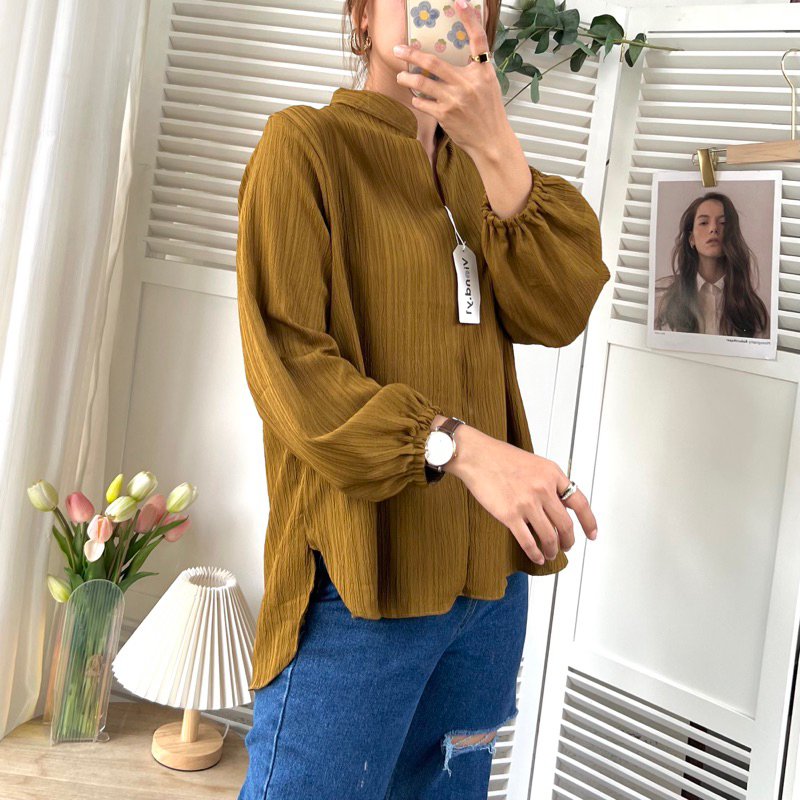 Atasan Wanita LadyCrush / Kemeja Cewek Korea / Blouse Lengan Panjang 143