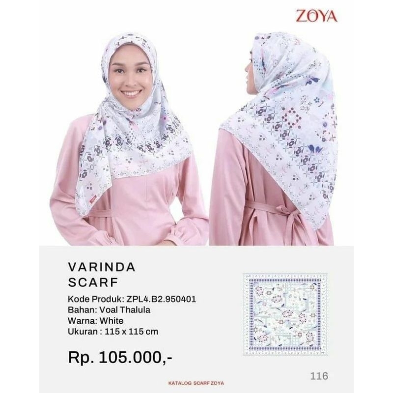 Jilbab segi empat motif VARINDA SCARF ZOYA