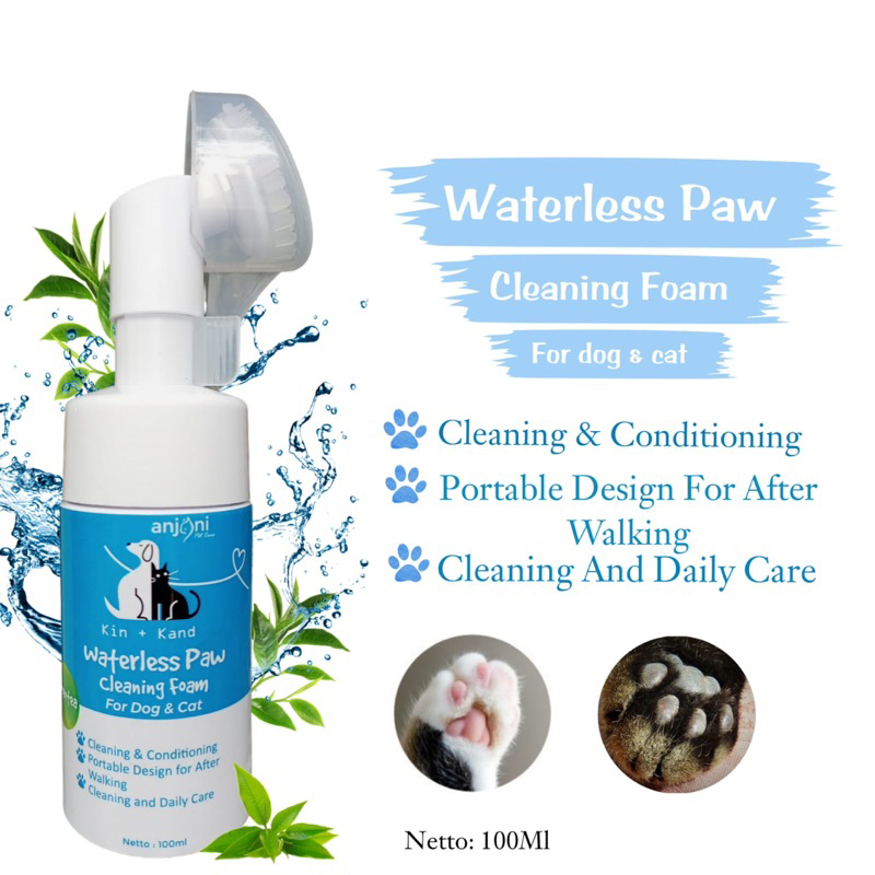 Pembersih Telapak Kaki Anjing Kucing Paw Cleansing Foam - waterless cleansing paw