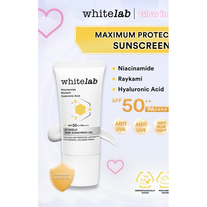 Whitelab Sunscreen SPF 50++ Gel UV Shield Tank PA++++