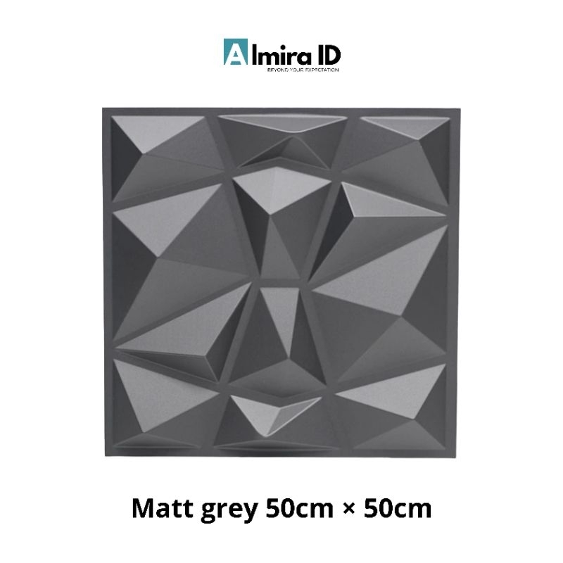 [12 Motif] 3D Wallpanel hitam Dinding PVC 50x50 cm Solid panel Hitam Dinding Dekorasi Premium Wall P