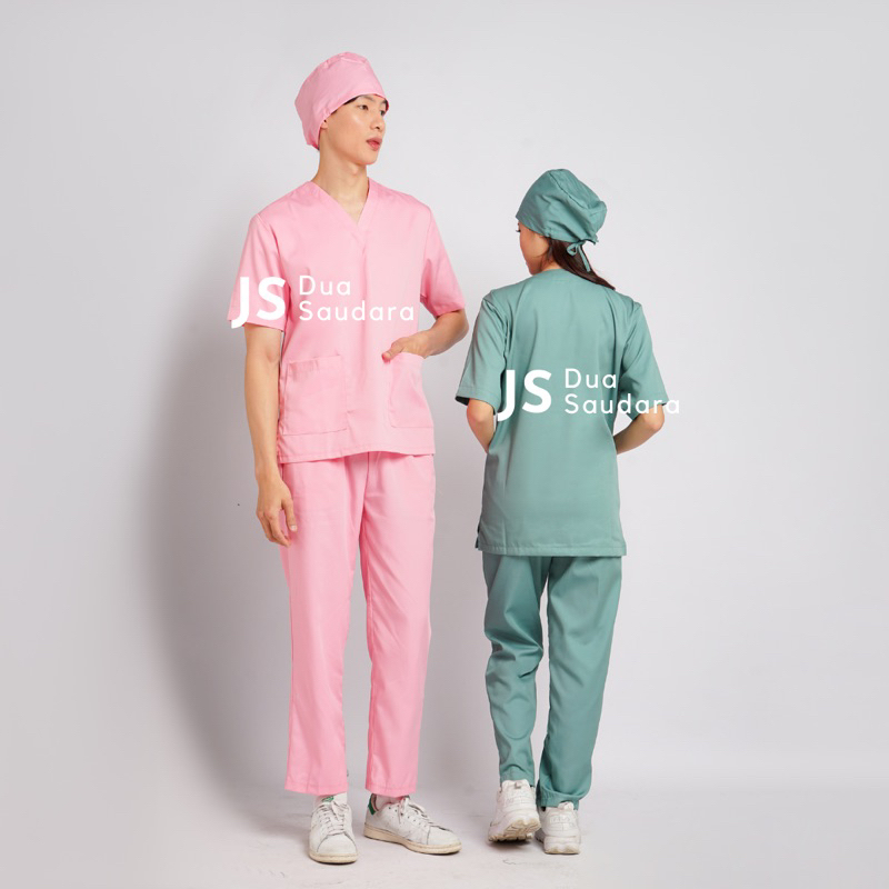 (NEW COLOR) BAJU OK/ BAJU JAGA / SERAGAM PERAWAT/ BAJU JAMAL/ MEDICAL SCRUBS/ BAJU OK LENGAN PENDEK