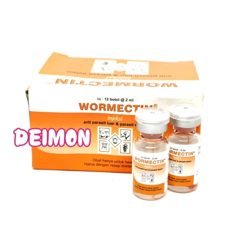 Wormectin 2ml Obat Hewan Anti Jamur Parasit Luar &amp; Parasit Dalam