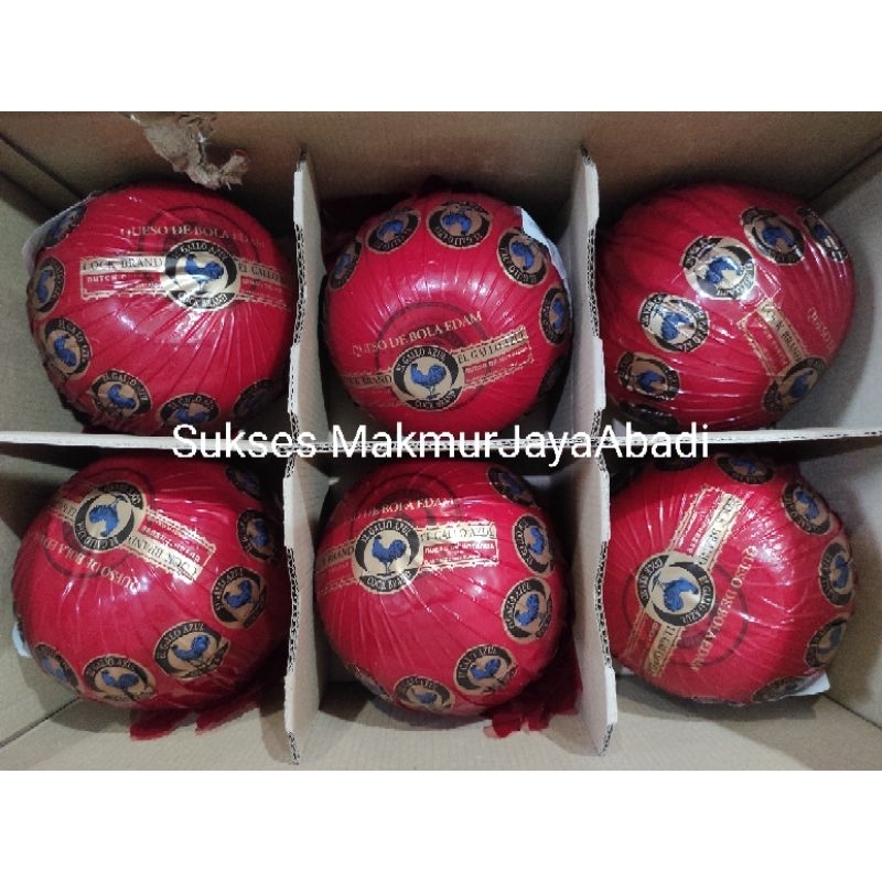 

Keju bola edam cap Ayam Emas. Kualitas TOP! Berat rata2 1,6 kg. Exp Desember 2025.