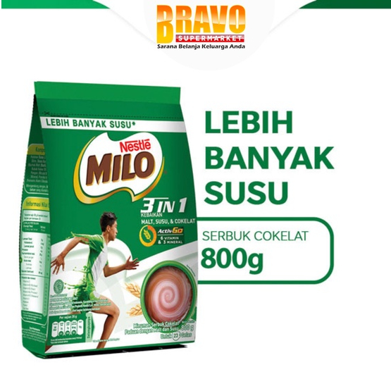 

Bravo Bojonegoro - Milo 3 in 1 Pouch 790GR & 990GR