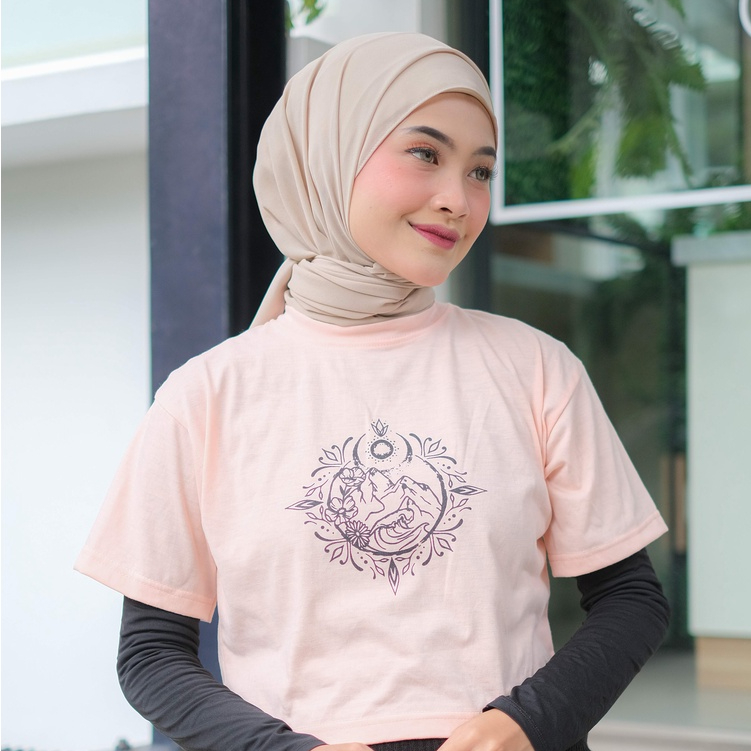 MOUNTVIEW Atasan Kaos Crop Cotton