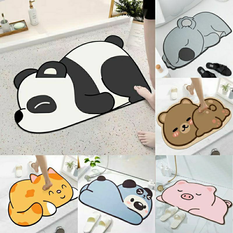 Keset Kaki diatomite Anti Slip Serap Air Keset Lantai Kamar Mandi