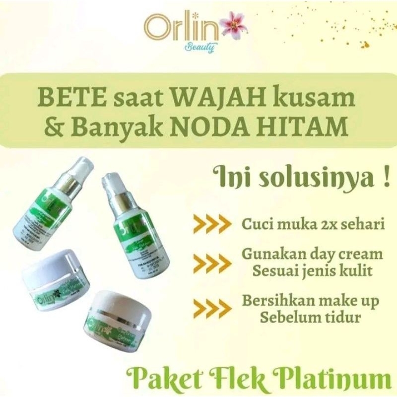 paket flek orlin beauty+ bonus krim BPOM