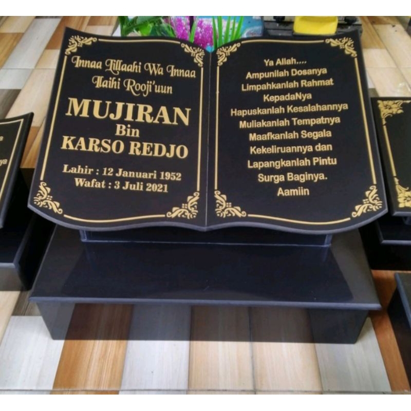 Batu Nisan Buku Granit tinggal pasang