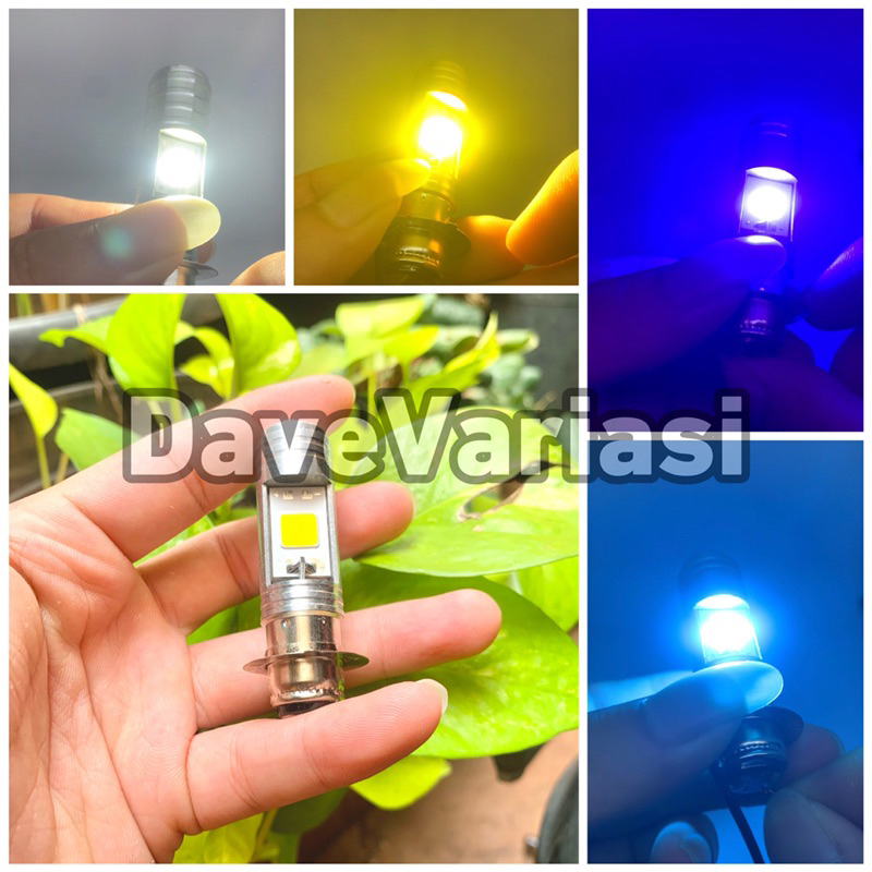 Lampu Depan Led 2 Sisi H6 AC / DC 12-24v 8w Motor Bebek Matic Vario mio Beat Supra Satria fu Astrea 