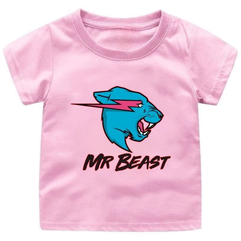 Baju Kaos Anak Cewek-Cowok MR BEAST Youtuber Viral NO1.Umur 1-12Tahun 8warna//Baju MR BEAST VIRAL