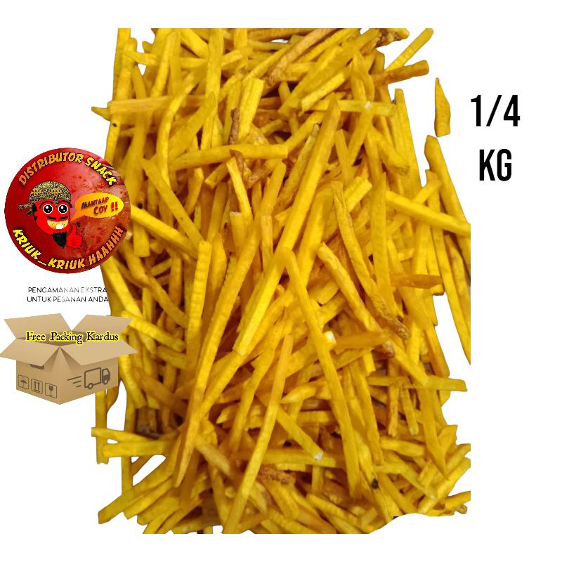 keripik talas stik asin 250 gram