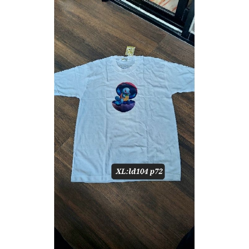 Bahan katun ademKaos DEWASA UNISEX PRIA WANITA Pokemon GO Squartle