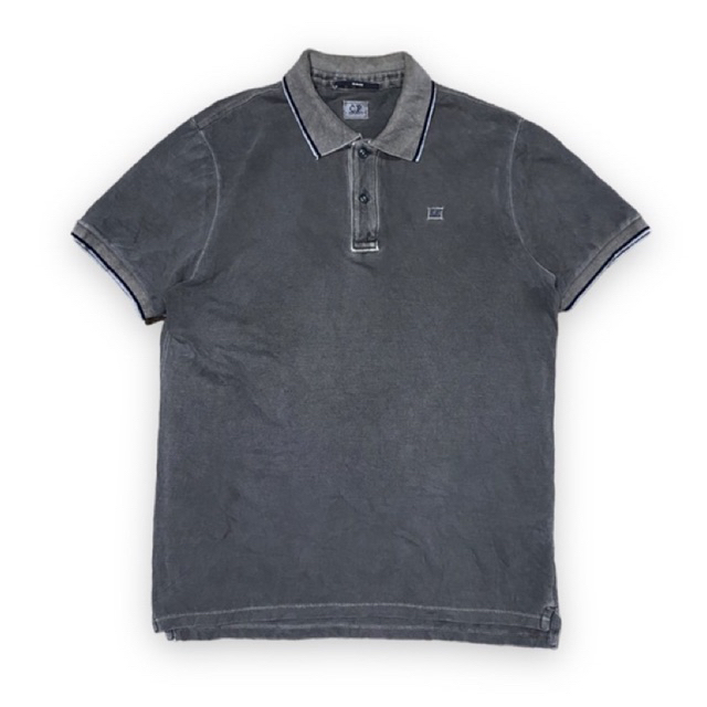 CP COMPANY GREY WASHED Polo Shirt