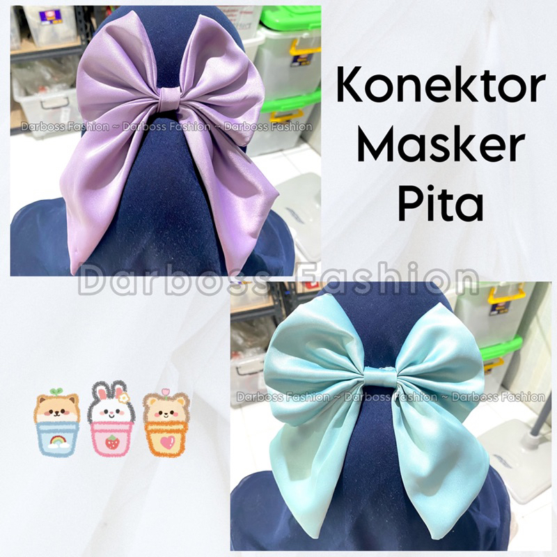 (PART 2 KN PITA) Konektor Masker Pita Kain / konektor pita / konektor pita kain / kokot udang atau Pengait Kecil/ Konektor Masker Hijab Pasmina / Mask Extender / Aksesoris Hijab Head Piece / Strap Mask Anak / Konektor Masker Anak