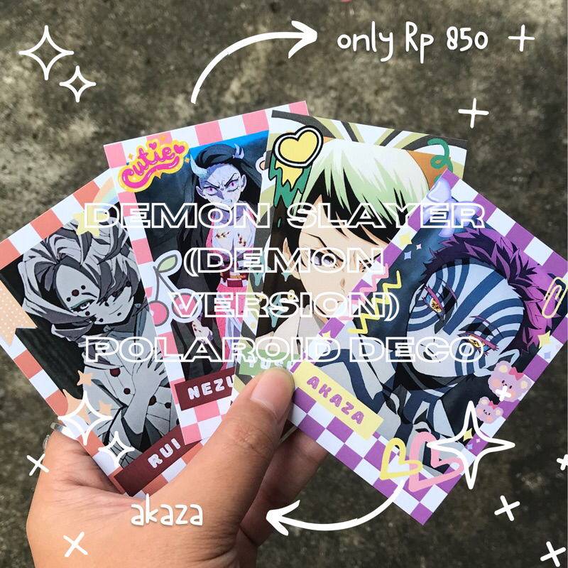 Polaroid Deco Anime Demon Slayer / Kimetsu No Yaiba (Demon Ver)