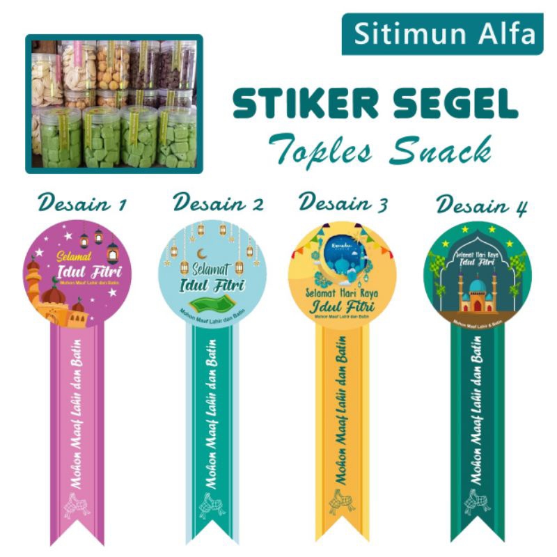 Stiker Segel Toples Kue Kering