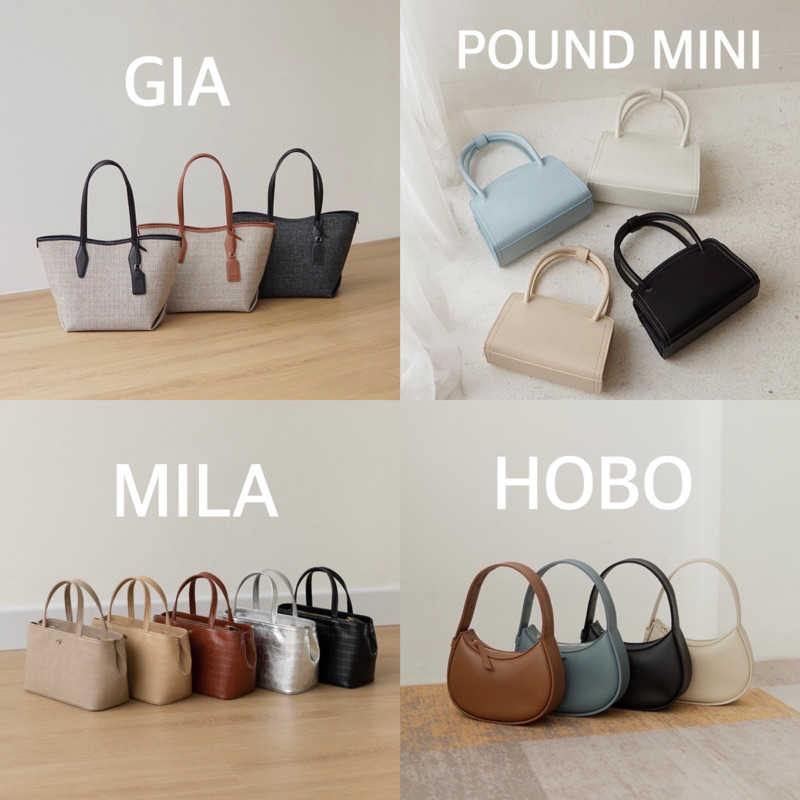( READY STOCK SIAP KIRIM INSTAN ) HOLDREY LUNA HOBO MINI POUND GIA TOTE MILA BAG ORIGINAL BRAND NEW 