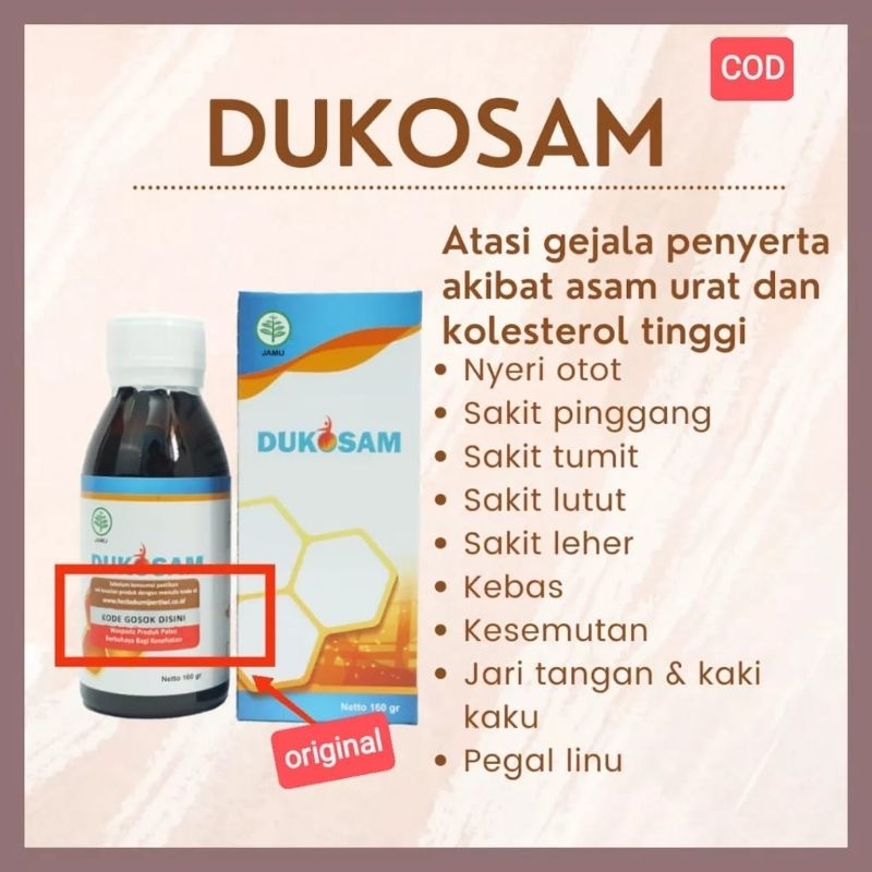 Madu Dukosam Original - Madu Dukosam Asli - Oabt Asam Urat Kolesterol Ampuh Bpom Obat Kesemutan Rema