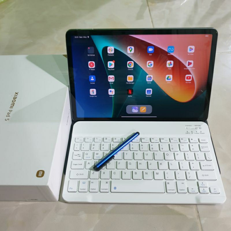 xiaomi mipad 5 ram 6gb rom 256gb + keyboard wireless