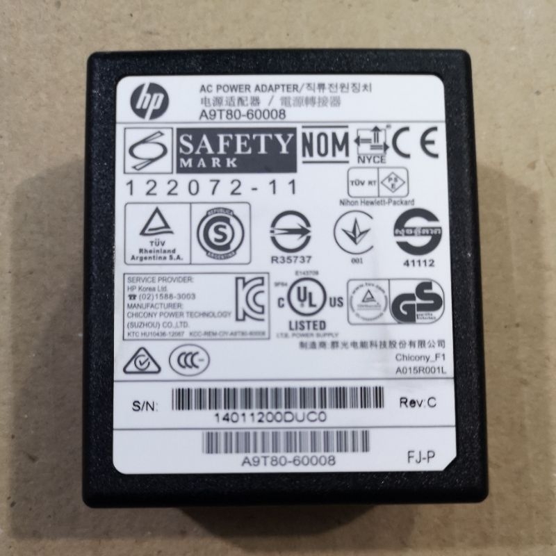 Adaptor A9T80-60008 HP Officejet 6230 6830 6960 6970 Envy 4500 32V / 12V 468mA HP Deskjet ink Advant