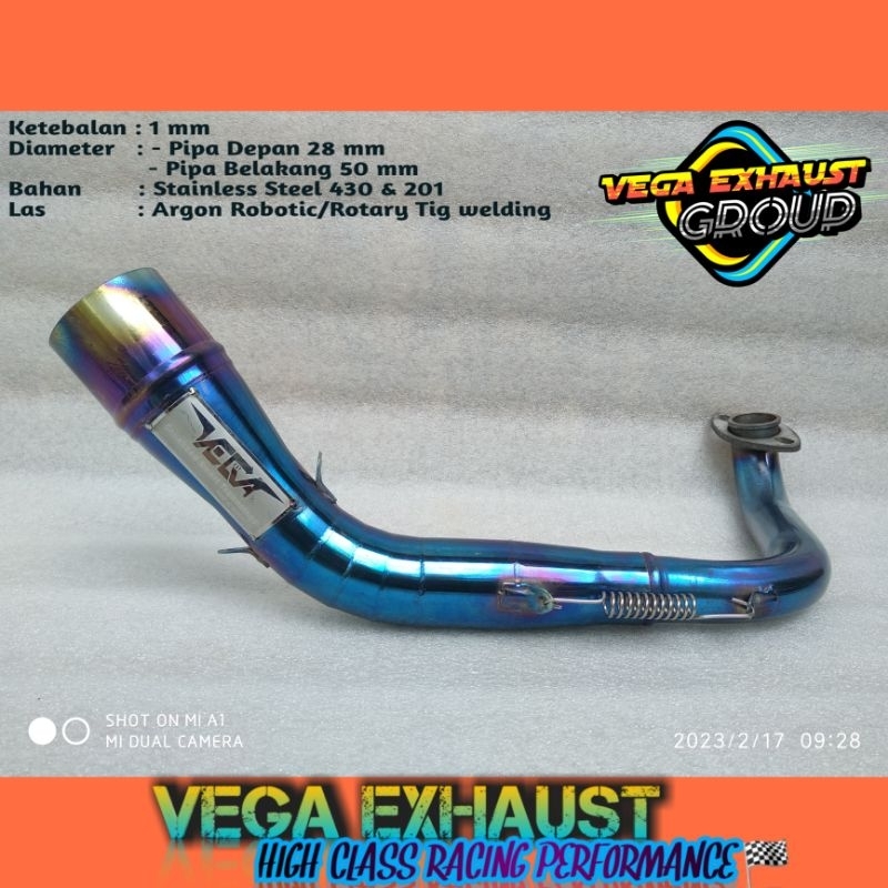 leher knalpot bluemoon tailook BEAT OLD/FI VARIO 110 LED header knalpot racing bluemoon VARIO 125-15