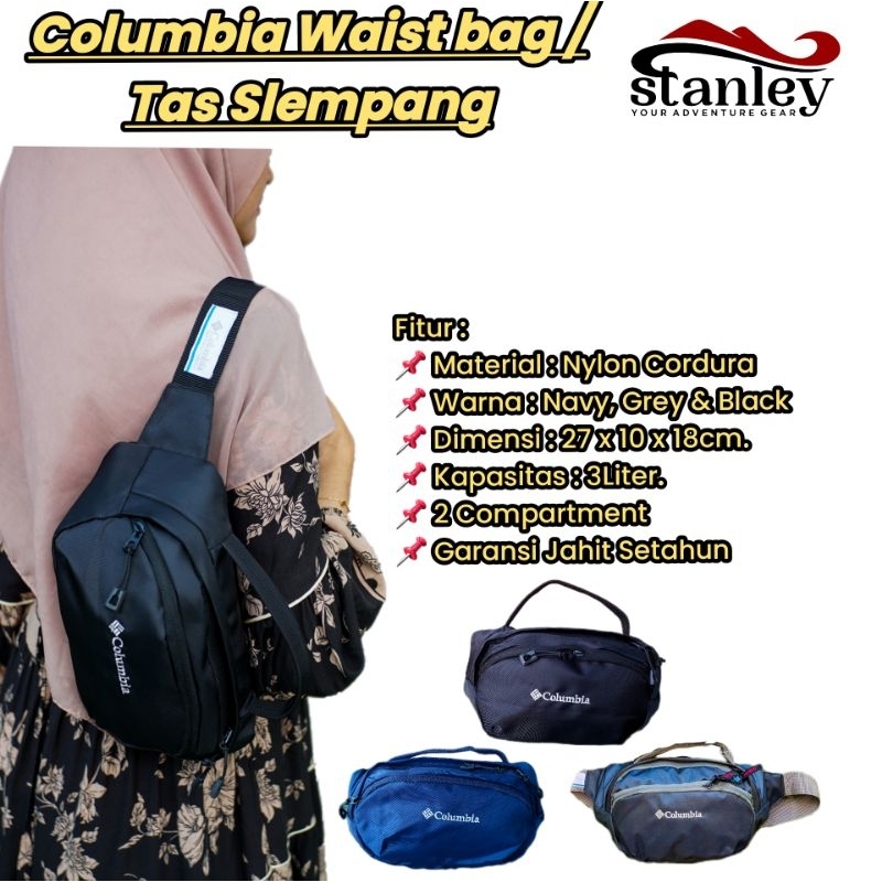 tas weistbag Waistbag Columbia / Weistbag pria / tas pinggang pria wanita. ada juga tas TNF