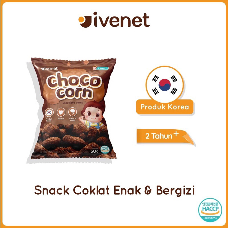 Ivenet Choco Corn 30 gr Snack Anak Korea