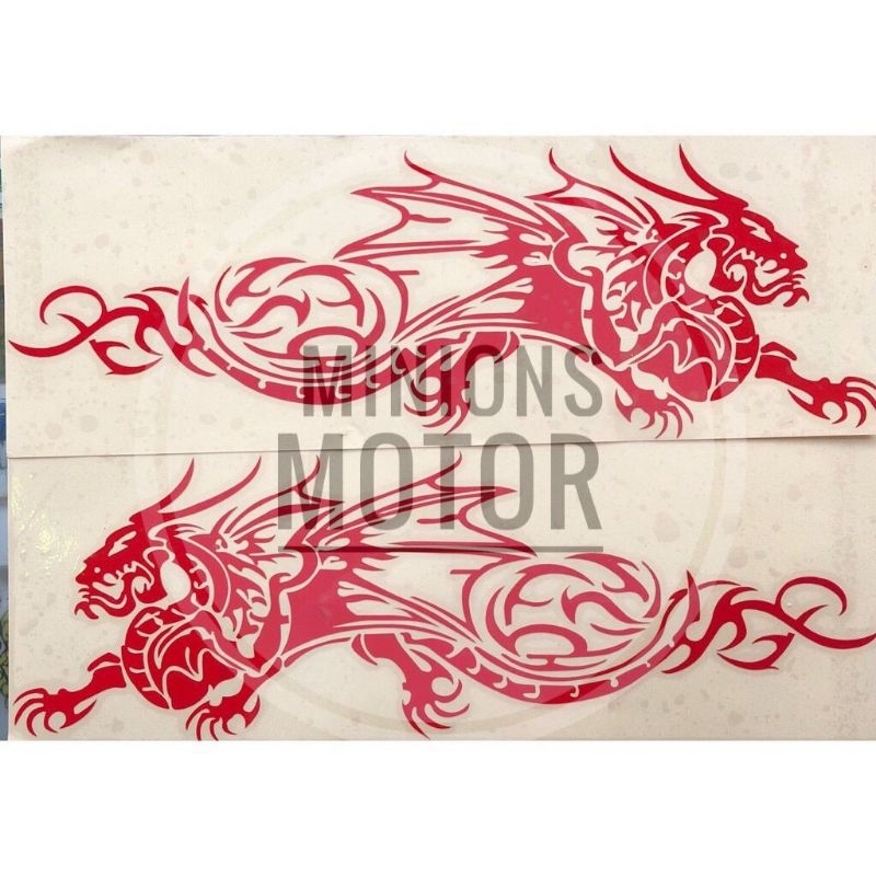 stiker sticker skotlet naga api mobil motor