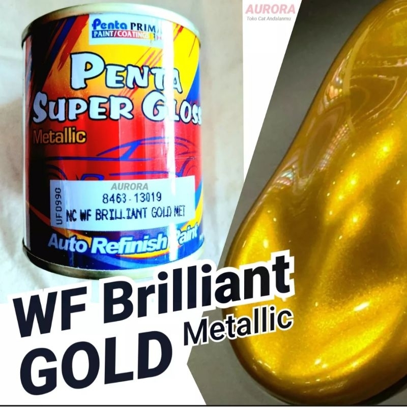 CAT PENTA SUPER GLOSS METALLIC BRILLIANT GOLD - METALIK GOLD - 200 GRAM - DUCO OTOMOTIF