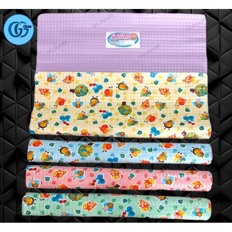 Perlak alas Bayi ompol Good Morning JUMBO 2 muka Polos Dan Printing gambar size 80cm x 110cm ( ISI p