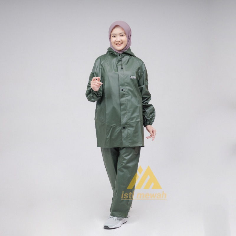 RAINCOAT AKULA JAS HUJAN PRIA WANITA ANTI REMBES Mantel Hujan DEWASA BAHAN TEBAL MURAH AWET setelan Baju Celana 100% ORIGINAL