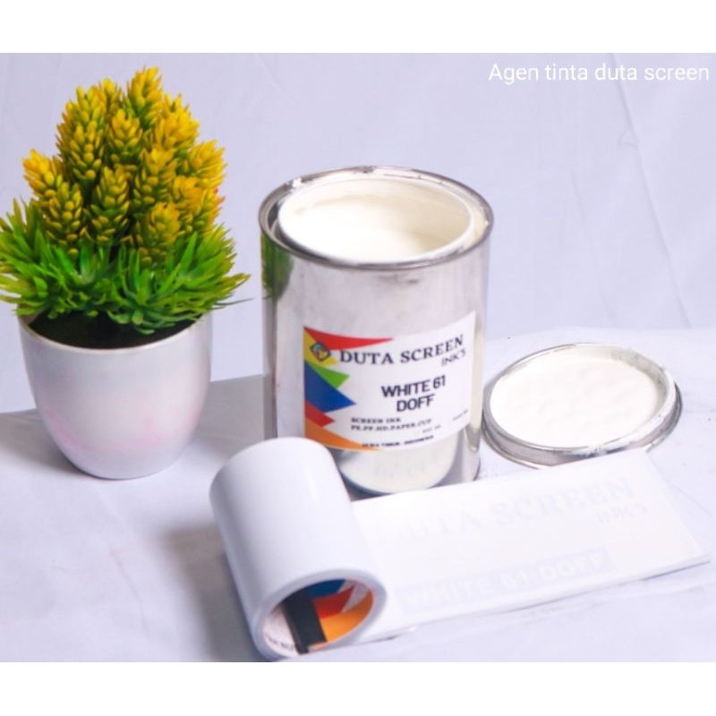 

Tinta sablon Duta Screen warna White 61 Doff