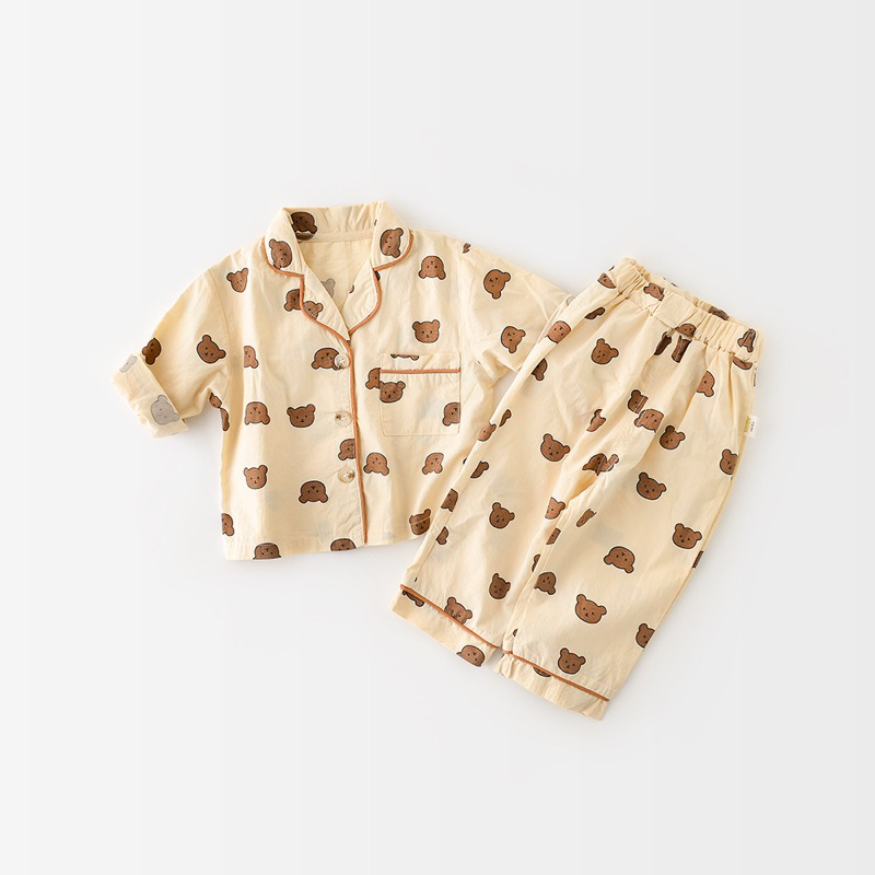 Cotton bear sleepsuit/baju tidur anak beruang