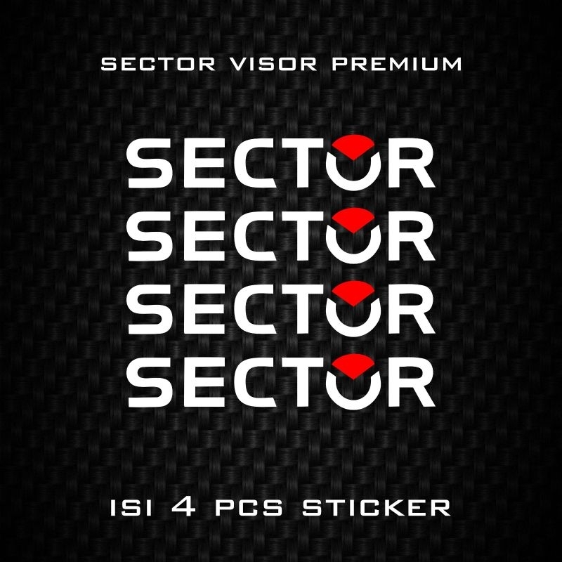 

Stiker sector cutting sticker 4 pcs sector visor helm stiker motor