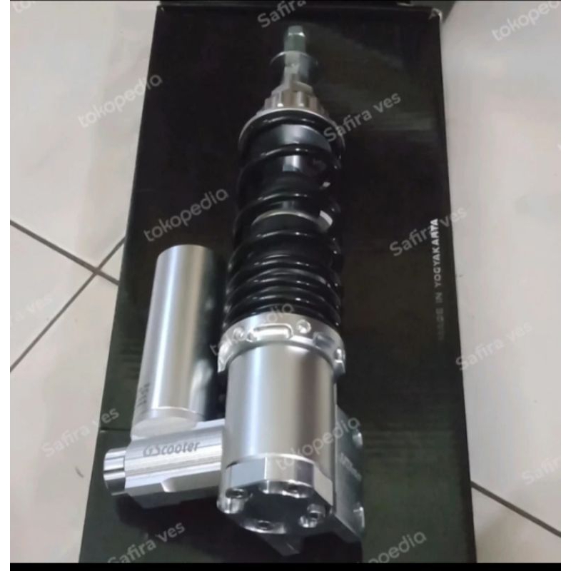 shock tabung depan black polis GSsecoter untuk vespa klasic PX