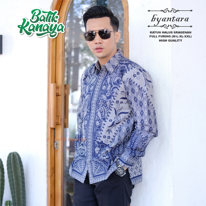 BYANTARA Baju Batik Pria Full Furing Bahan Katun PREMIUM