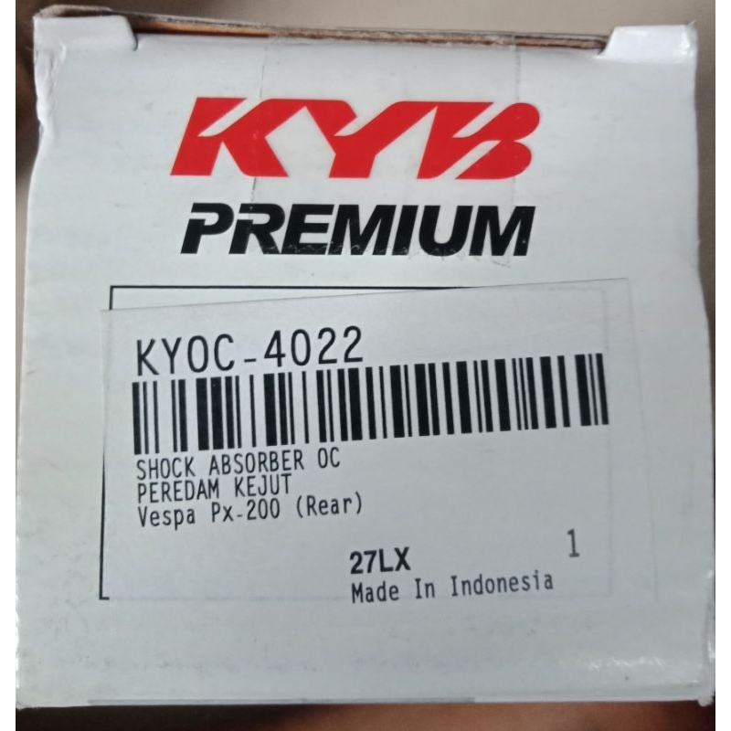SHOCKBREAKER BELAKANG VESPA PX 200 ASLI MERK KYB TYPE 4022 (PRODUK DI JAMIN ASLI)