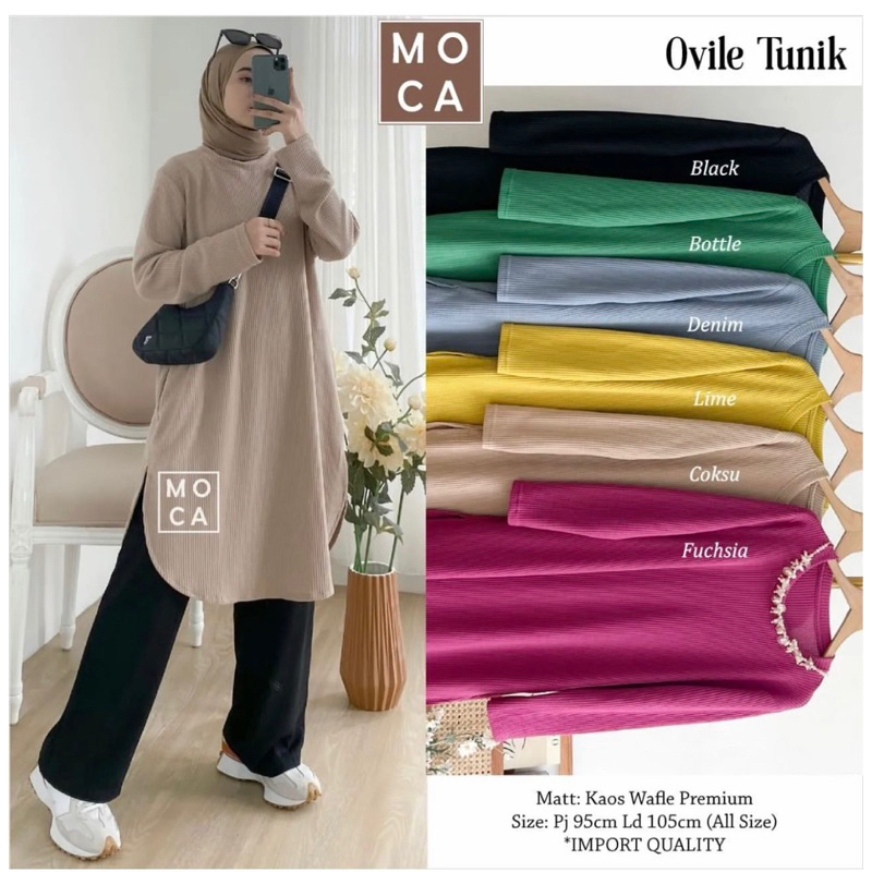 tunik kaos knit uniqlo merk clarke tunik ovalia