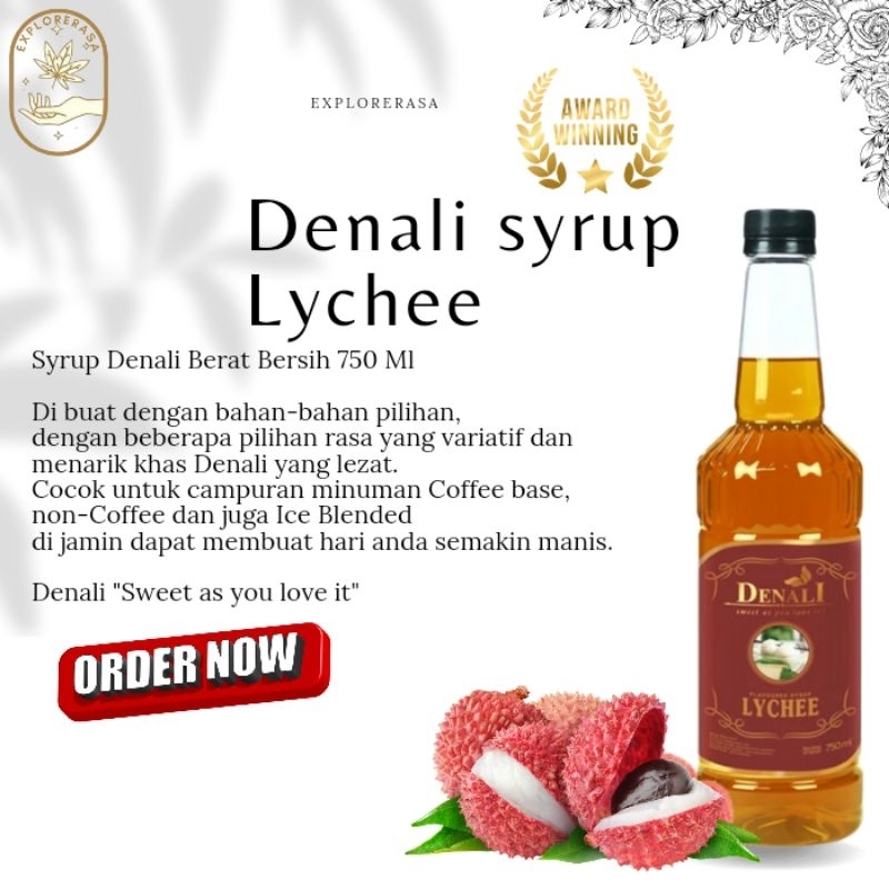 

Denali syrup rasa Lychee 750ml