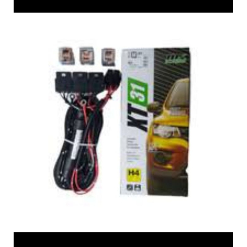 RELAY SET LAMPU UTAMA MOBIL H4 3 RELAY