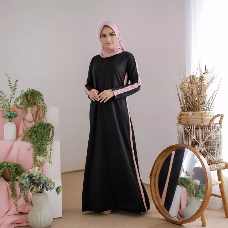 Gamis Mybamus Casual Line Dress Gamis Muslimah