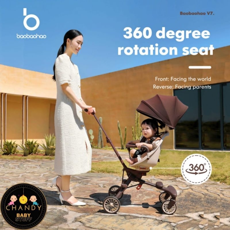 BAOBAOHAO MAGIC STROLLER BABY V7 BISA BERPUTAR 360°