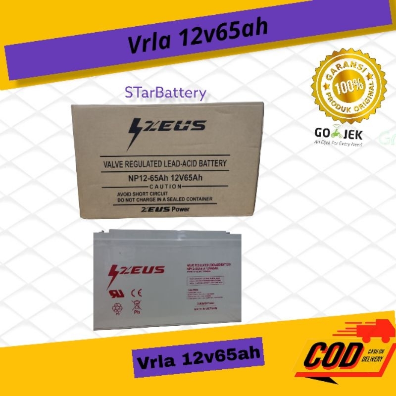 Aki Kering Vrla Solar Panel Ups Zeus 65ah Aki kering Solar Panel  Ups