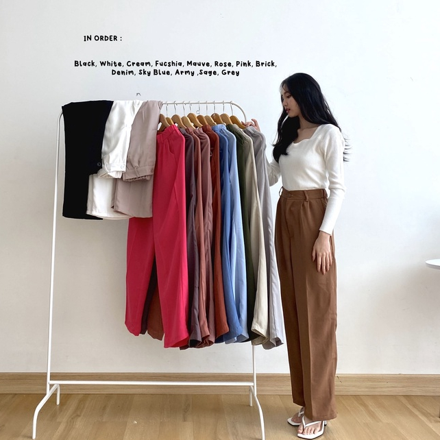 Harmony Pants - Celana Panjang Wanita Korea - Casual / Formal Pants