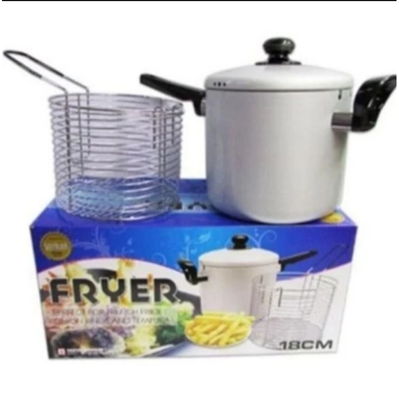 FRYER MASPION MULTIFUNGSI - 18cm/ PANCI GORENG SERBAGUNA/ Deep Fryer