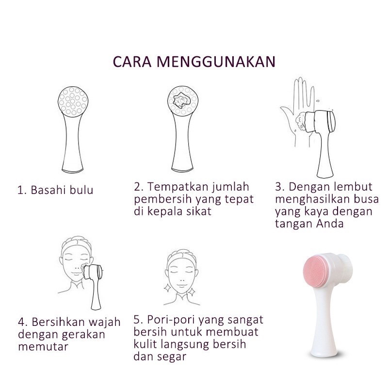 alat pembersih wajah 2in1 / Cleansing Brush 2in1