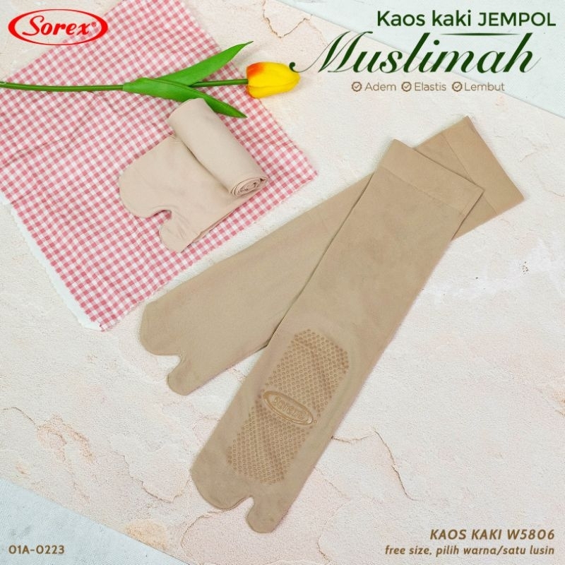 Sorex Kaos kaki muslimah jempol W5804 W5805 W5806 W5809