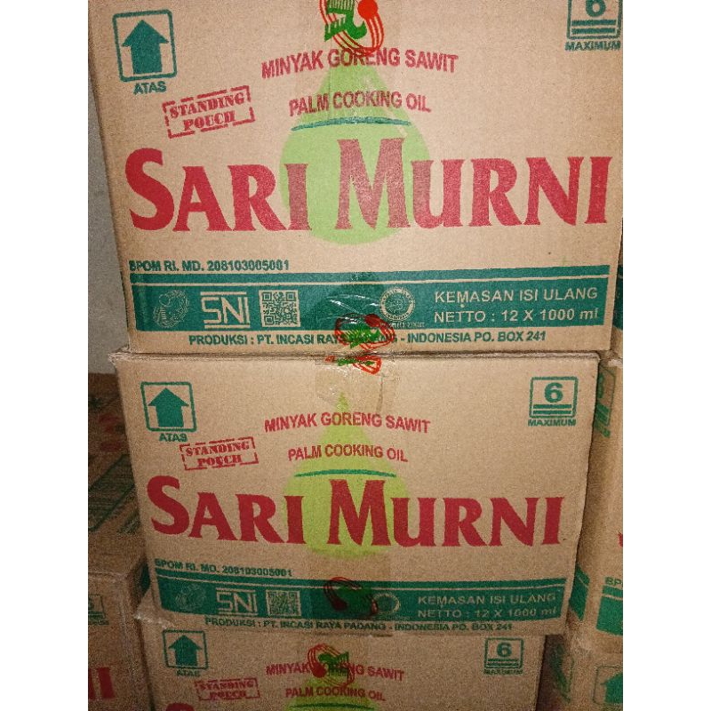 

Sari Murni Minyak Goreng ukuran 1 liter/dus